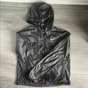 Nike Black and Gray Windbreaker Jacket
